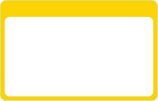 300 Name Tag Stickers, 2.25 x 3.5 Inch Plain Tags Stickers Blank to Write on Name Tags for Classroom Office Kindergarten, Fabric Safe Adhesive Yellow - 1 Pack of 300