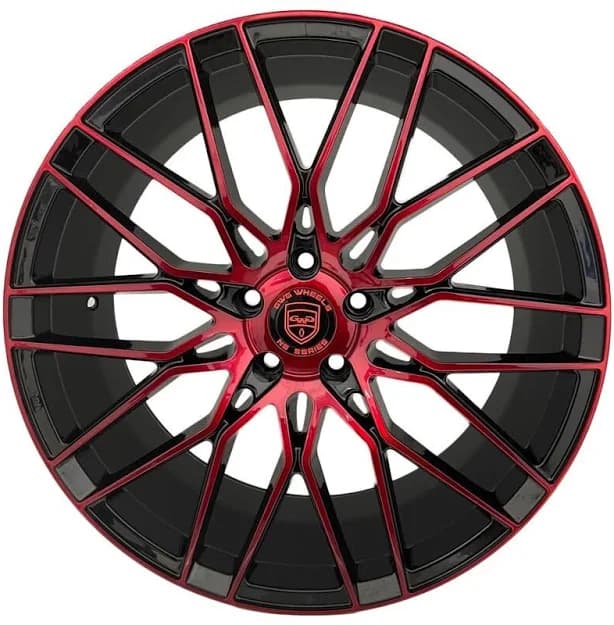 2015-2018 Chevy City Express 19 inch Black Red Rims fits CHEVY CITY EXPRESS | NS11985REDFACE30