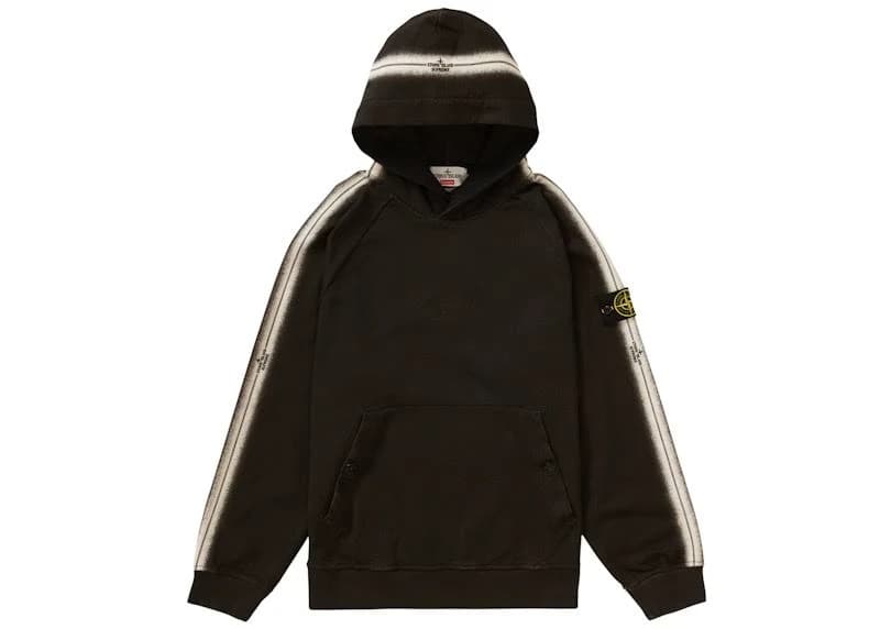 Supreme x Stone Island Stripe Hooded Sweatshirt