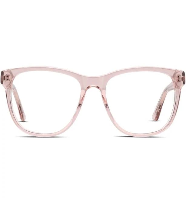 Blue Light Eligible Cat-Eye Pink Prescription Included Online Glasses Amelia E. Tricia Women's Frames, Discounted, FSA/HSA, Bifocal, Transitions