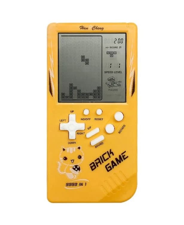 Large Screen Retro Children Handheld Game Console(Yellow)