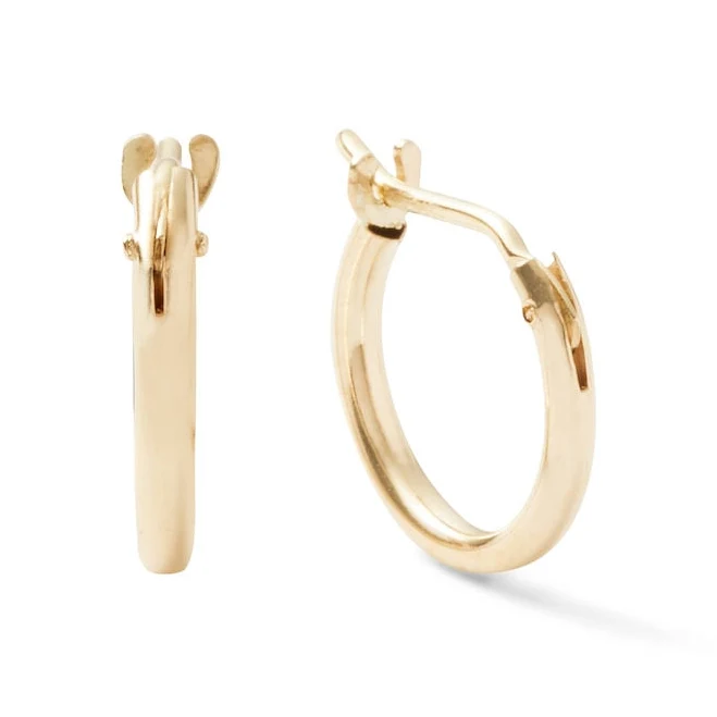 10K Semi-Solid Gold Hoops