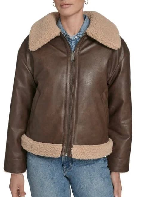 Levi's Women's Reversible Faux Leather & Faux Shearling Jacket