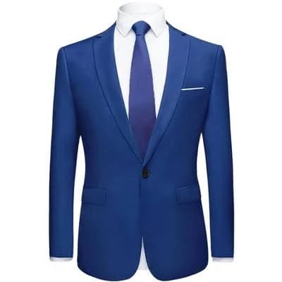 Inspire Chic Men's Slim Fit Single Breasted Prom Dress Suit Jacket