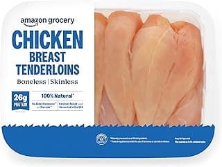 Amazon Grocery, Chicken Breast Tenderloins, Boneless Skinless, 100% Natural, Weight Varies