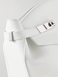 Ferragamo Hug Textured-Leather Shoulder Bag In White - 40% Off | Editorialist