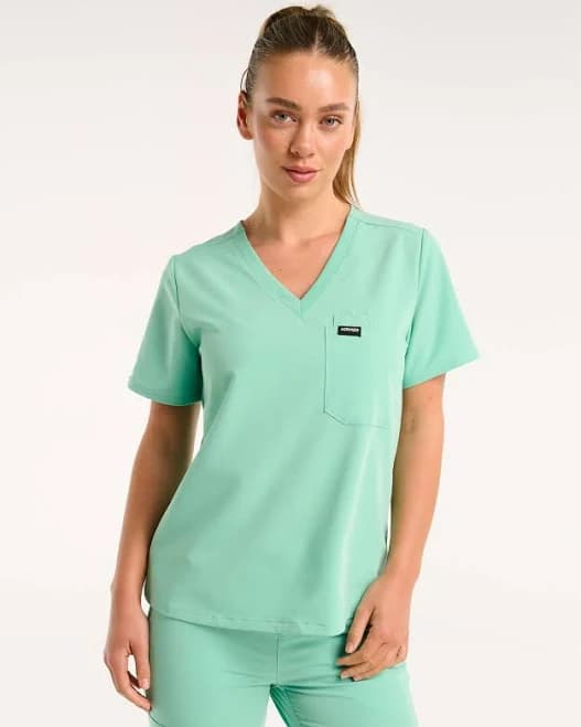 Essential One Pocket V Neck Scrub Top