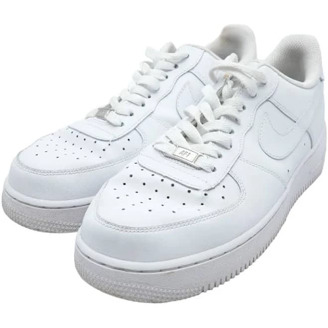 Air Force 1 '07 White Leather Low Top Athletic Shoes