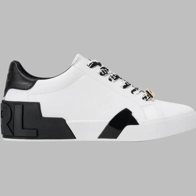 KARL LAGERFELD PARIS Women's Melora Low-Top Leather Sneakers
