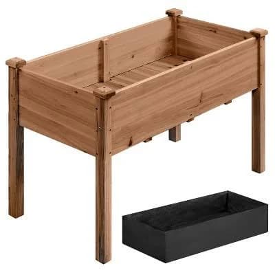 Yaheetech Raised Wooden Garden Bed