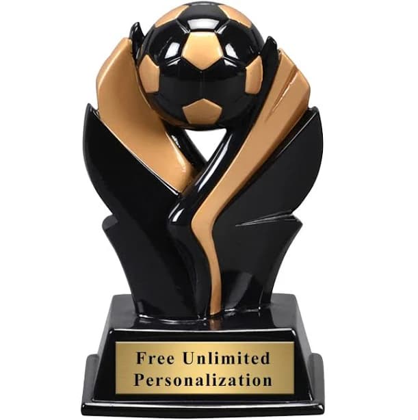 K2 Award Black and Gold Wing Soccer Trophy