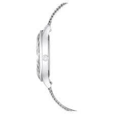 Nova watch, Swiss Made, Metal bracelet, Silver tone, Stainless steel | Swarovski