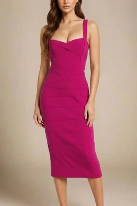 Bodycon Collection Women's Bandage Midi Dress