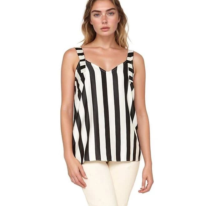 Women's V-Neck Stripe Tank Top