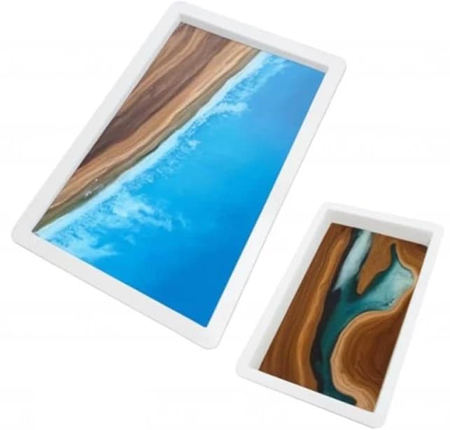 2pcs Large Reusable Epoxy Resin Table Molds Suitable for River Table Coffee Side Table, Cutting Board & Charcuterie Board Making, Molding & casting,