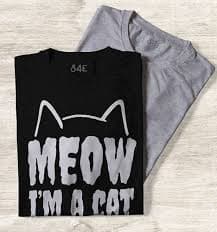 Amazon.com: S4E Meow I'm A Cat Women's T-Shirt Small Black : Clothing, Shoes & Jewelry