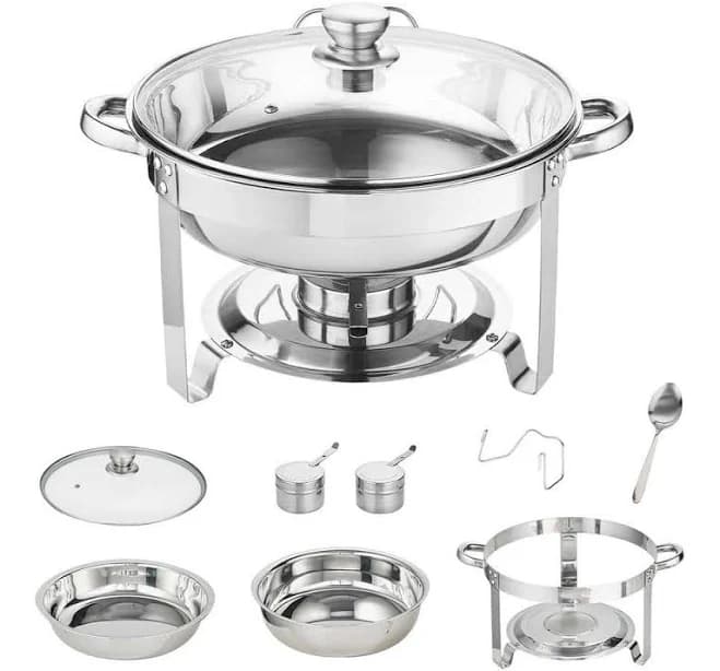 SKYSHALO 2-Pack Round Chafing Dish Set