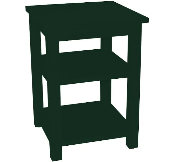 28-Inch Solid Wood Nightstand with 2 Open Shelves