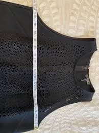 Intermix Black Laser Cut Out Exposed Shoulder Top Size Medium Retail $230 | eBay