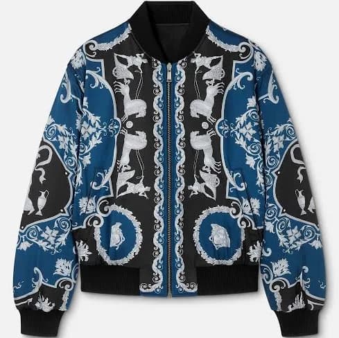 Versace Men's Reversible Nylon Bomber