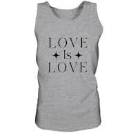 Love Is Love Tank Top - Hthr Gray/Cancn / L