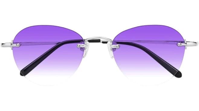 Quinn Low Bridge Fit Rimless Sunglasses
