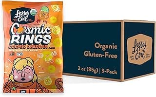 Cosmic Cheddar Cosmic Rings, Premium Quality, Minimally Processed, No Vegetable Oil, 3 oz, Pack of 3