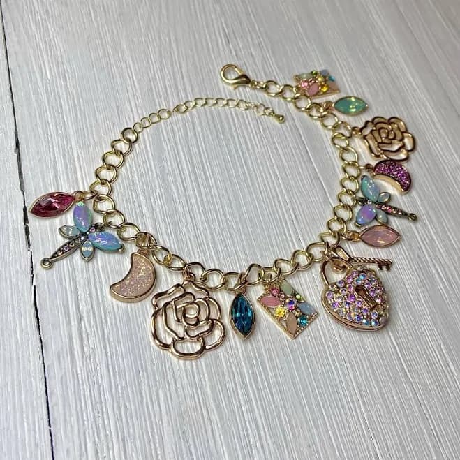 Rhinestone Charm Bracelet