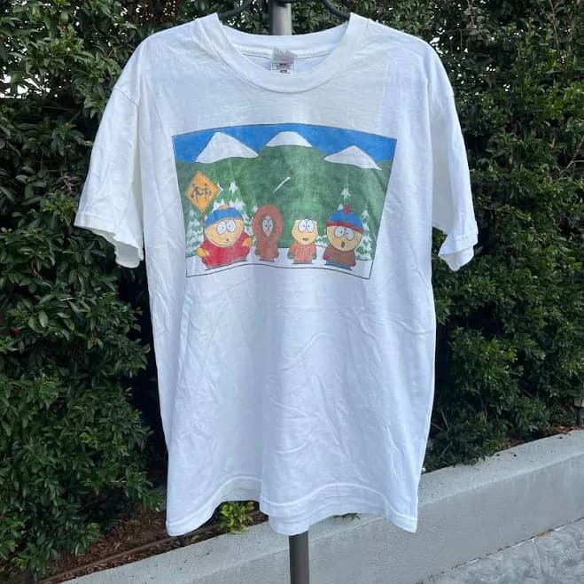 Vintage 90s South Park White T-shirt