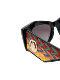 Lanvin Curb logo-plaque Sunglasses | Black | FARFETCH NZ