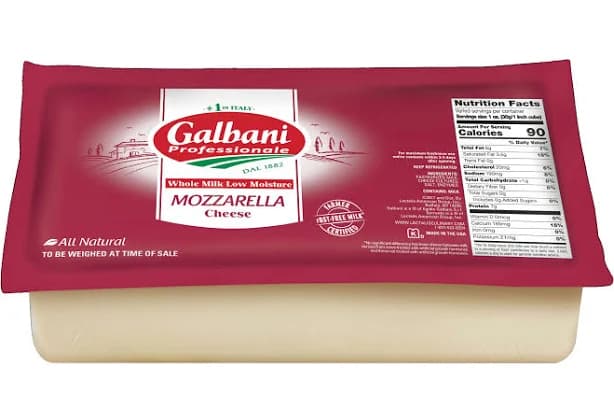 Galbani Professionale Whole Milk Mozzarella Cheese, 5 Pound -- 8 per case