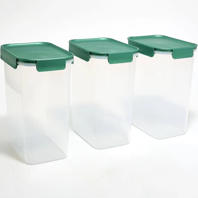 LocknLock Set of 3 17-Cup Tall Pantry Containers