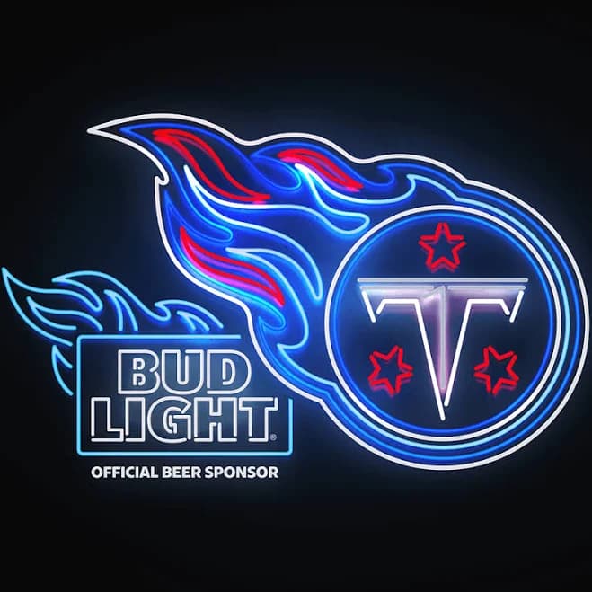Bud Light Tennessee Titans NFL LED Sign