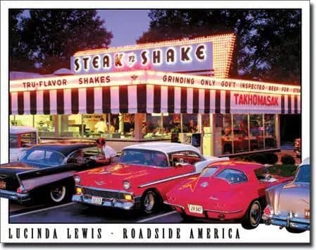 Desperate Enterprise Lewis - Steak N Shake Tin Sign