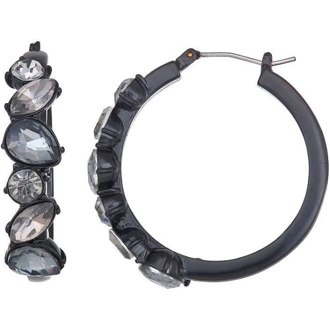 Simply Vera Vera Wang Women's Simulated Stone Hoop Earrings