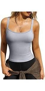 Amazon.com: OQQ Women's 3 Piece Sexy Ribbed V Neck Sleeveless Tank Top BodySuit, Black,grey,white, Small : Clothing, Shoes & Jewelry