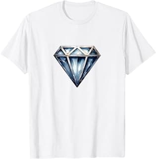 Diamond White T-Shirt with White Graphic Tee for Men T-Shirt