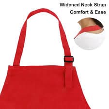 Price/2 PCS) Opromo Colorful Cotton Canvas Kids Aprons with Pocket, Artist Apron & Chef Apron (S-XXL)-Red-L - Walmart.com