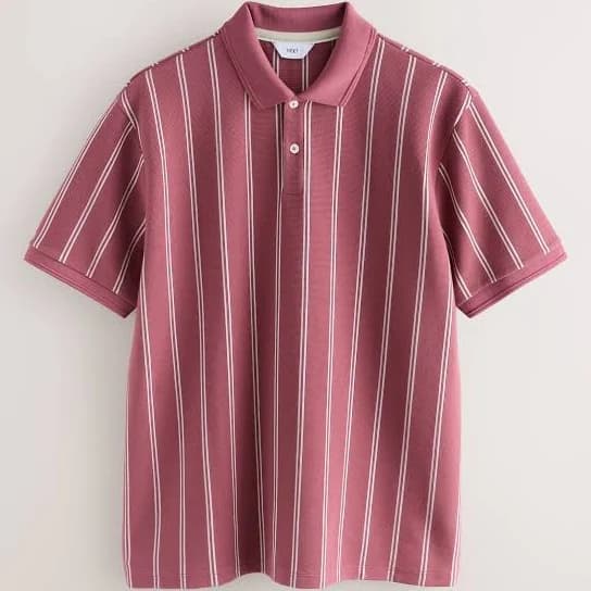 Vertical Stripe Polo Shirt
