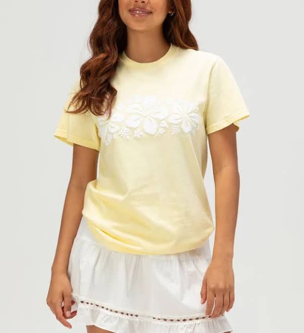 Riot Society Hibiscus Puff Tee