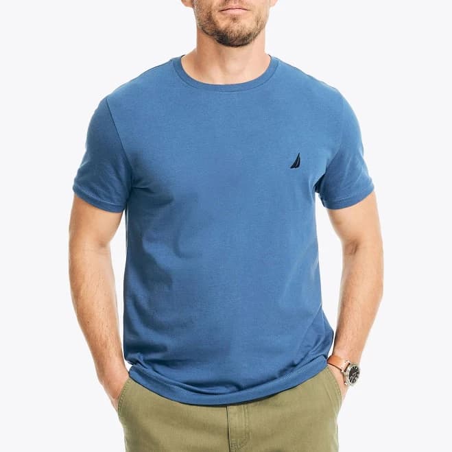 Mens Nautica Solid Crewneck T-Shirt