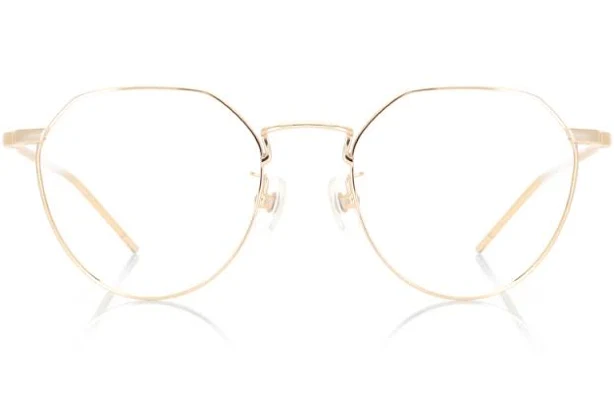 Rim Slim 079 Gold Coil Round Glasses incl. $0 High Index Lenses with Adjustable Nose Bridge | By JINS