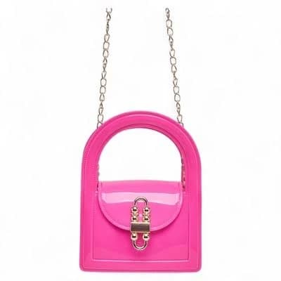 A Little Obsessed Girls' Glossy Mini Top Handle Bag