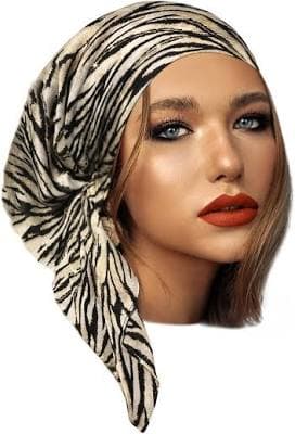Black Gold Stripe Sparkles Non Slip Headscarf