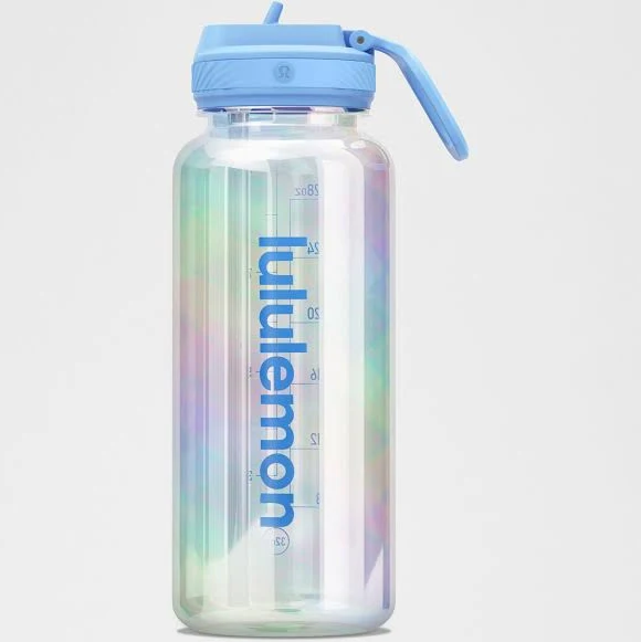 lululemon Back To Life Clear Bottle 32oz with Straw Lid