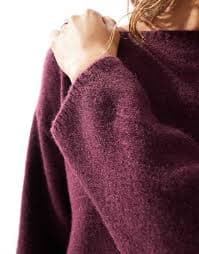 Monki knit top with off the shoulder boat neck in dark plum | ASOS