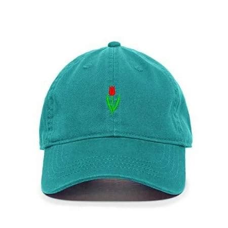Tech Design Tulip Flower Embroidered Cotton Baseball Cap