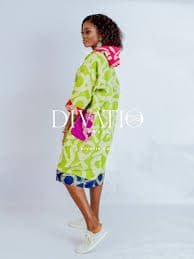 Nini X Adire Hoodie Dress | The DivaTiO Woman