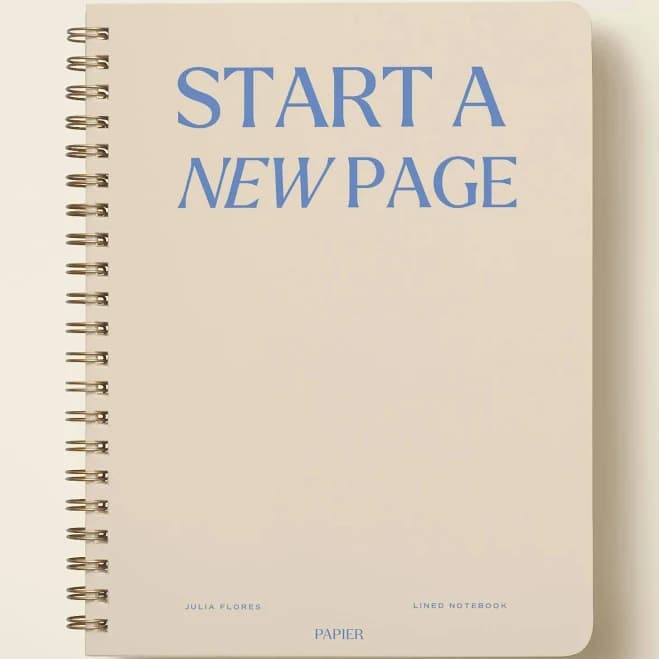 Spiral Lined Notebook Wonder - White - Personalized Journal