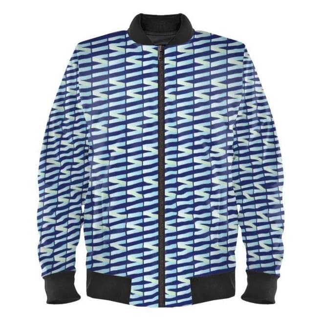 Men's Handmade Print Bomber Jacket